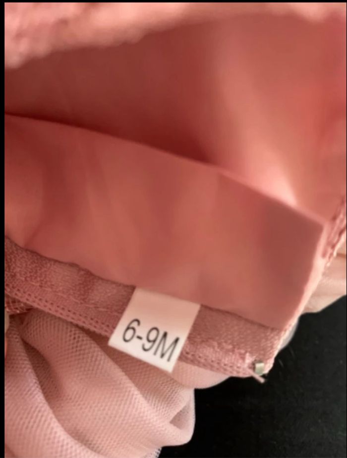 Jolie petite robe vieux rose 6/9 mois - photo numéro 5