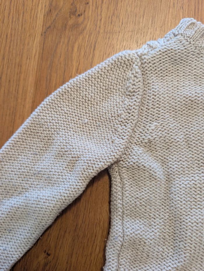 Pull beige fille Pick Ouik 3 ans - photo numéro 4