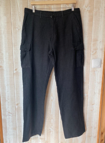 Pantalon chino laine gris foncé Benetton – Taille 54 👖