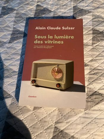 # sous la lumière des vitrines Alain Claude Sulzer