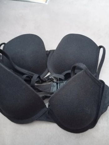 Lot de 2 soutiens gorges noir femme taille 90.B