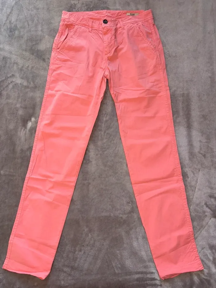 Pantalon rose corail femme Reiko taille 34 en très bon état - photo numéro 3