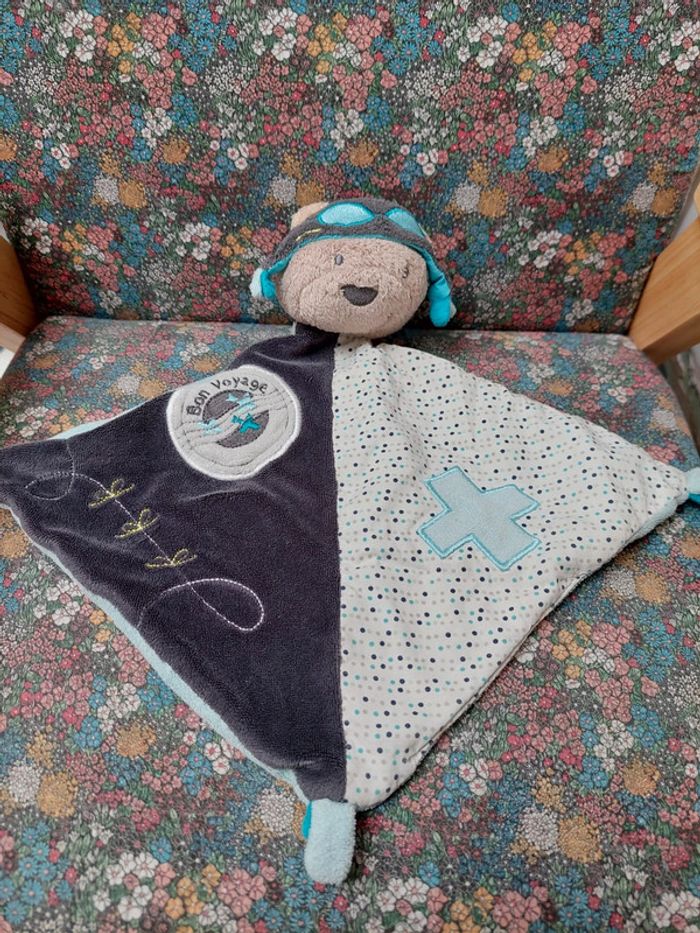 #16 - Doudou mouchoir ours Lazare Sauthon