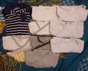 Lot de 9 bodys manches longues 3 mois