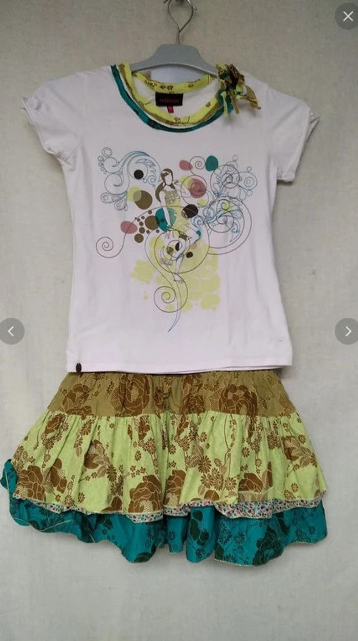 Ensemble t-shirt + jupe catimini 10 ans