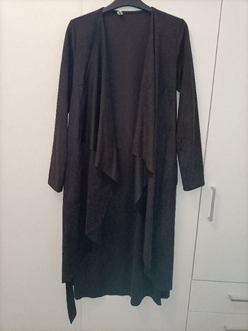 Veste longue marron foncé