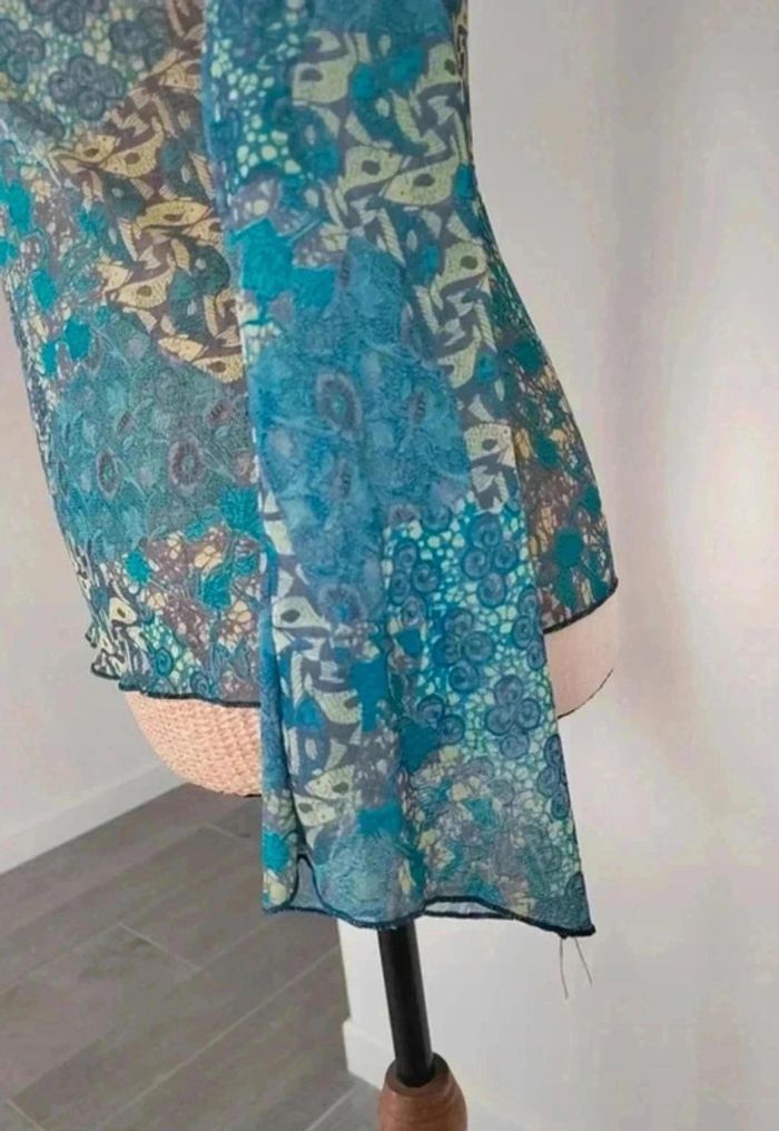 35 € Top imprimé en mesh vintage etam Made in france - photo numéro 3