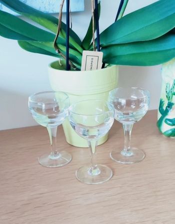 🍷 3 Verres épais sur pied 🍷