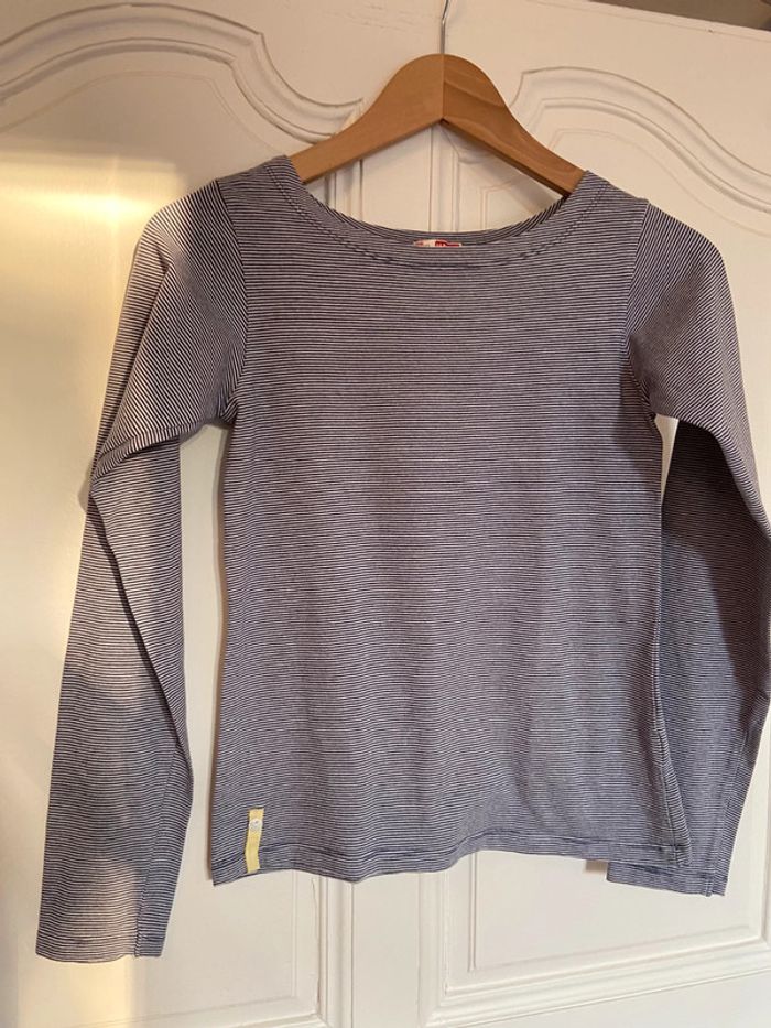 Tee-shirt marinière manches longues DPAM 14 ans - photo numéro 2