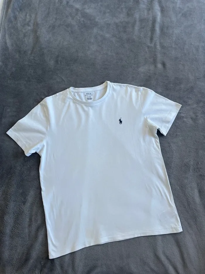 Polo Ralph Lauren – T-shirt blanc col V – Taille M