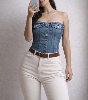 Bustier en jean Zara