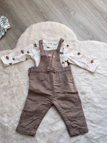 Ensemble Salopette bébé fille 6 mois