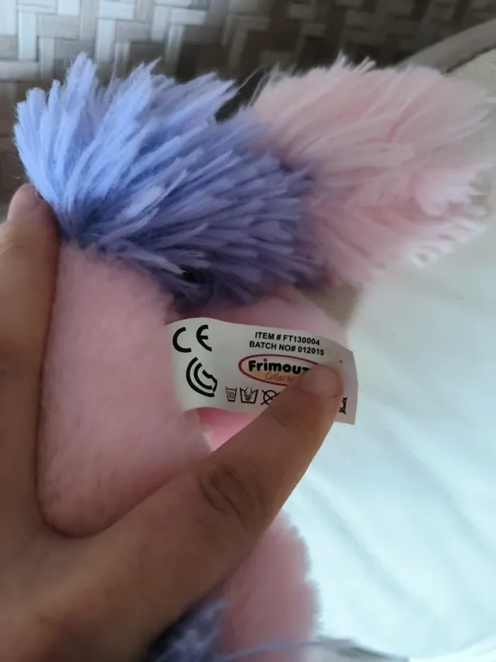 Peluche licorne rose longue 35cm Frimouzz - photo numéro 3
