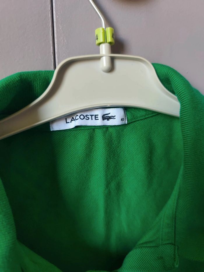 Polo Lacoste Vert taille 40 - photo numéro 2