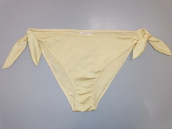 Bas de maillot de bain jaune, à nouer sur les côtés, Eur38 Us6