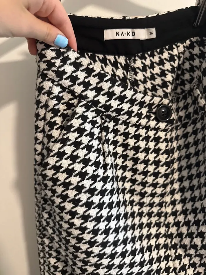 Pantalon droit pied de poule - photo numéro 3
