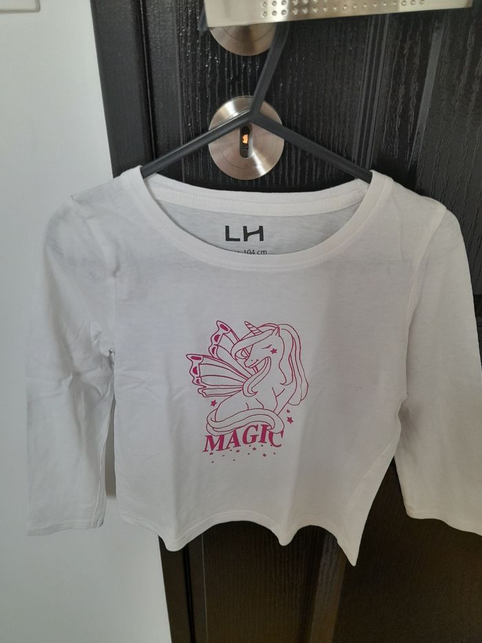 Lot T-shirts fille 4ans - photo numéro 2