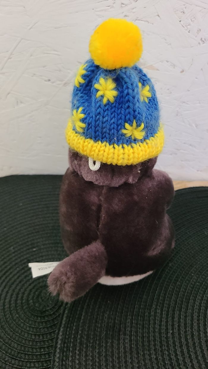 Doudou peluche marmotte bonnet sport d'hiver press me Roda accroche 22 cm - photo numéro 5