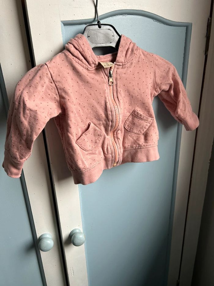 Gilet zippé bebe fille 6 mois