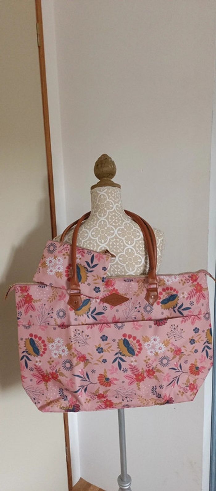 Sac à motifs avec pochette neuf - photo numéro 2