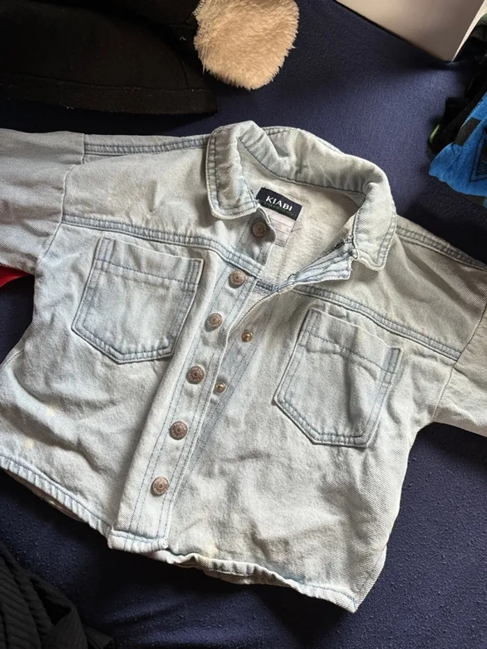 Veste en jeans petite fille