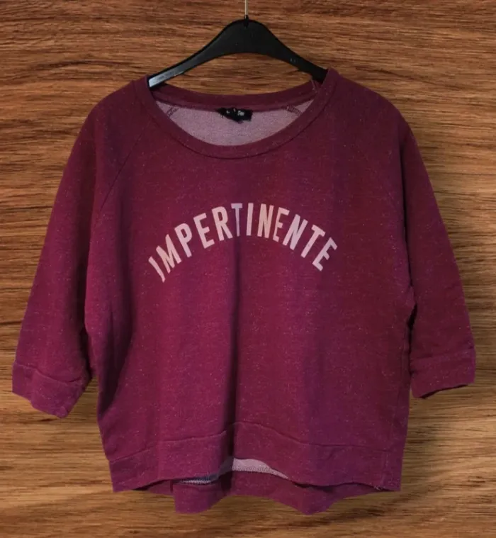 Sweat oversize bordeaux "impertinente"
