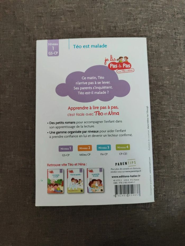 Livre Téo est malade GS CP - photo numéro 2