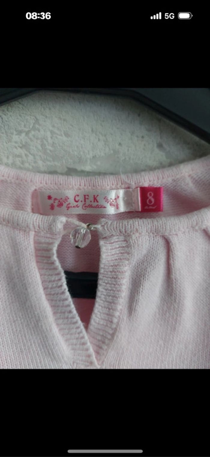 Tee-shirt pull fin C.F.K (Monoprix) taille 8 ans - photo numéro 2