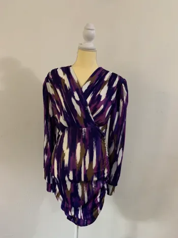 Robe portefeuille drapée Copperose Paris – Taille L – Neuve