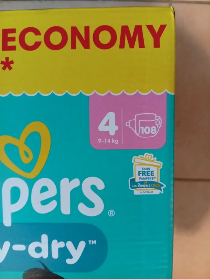 108 couches Pampers taille 4 - photo numéro 2