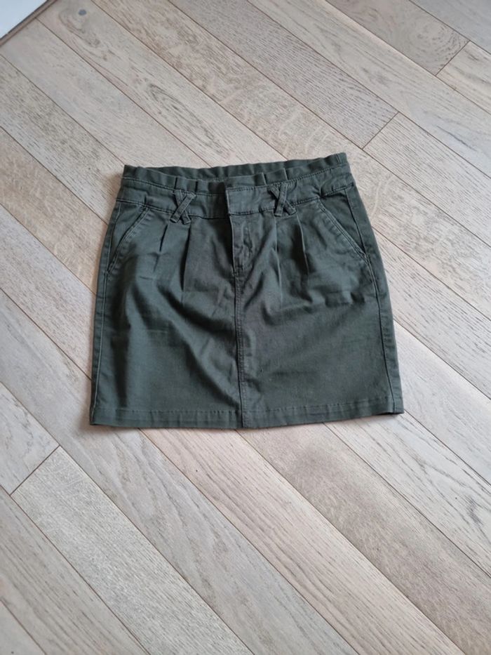 Jupe mini kaki 34 camaïeu