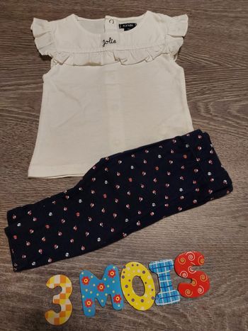 Ensemble t-shirt et legging - 3 mois