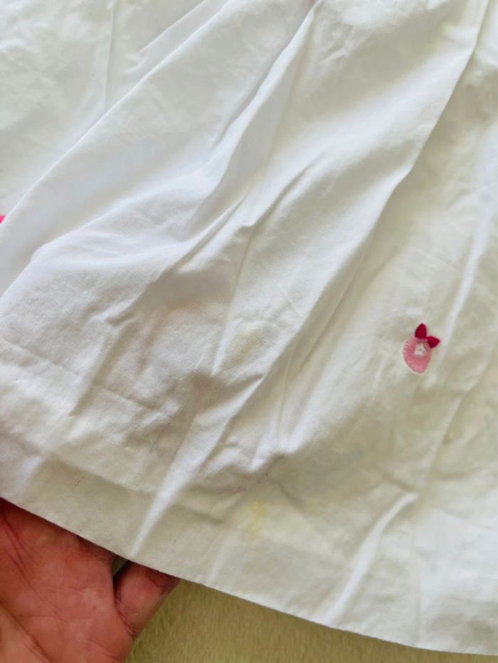 Robe blanche et rose Jacadi Paris 12 mois - photo numéro 4