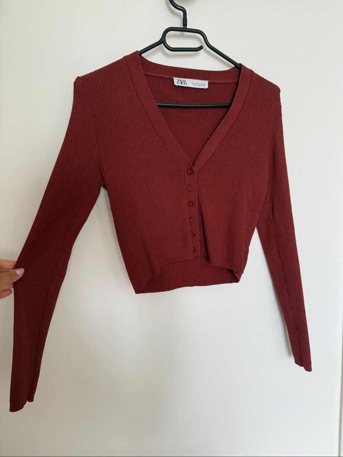 Pull crop Zara taille S - photo numéro 3