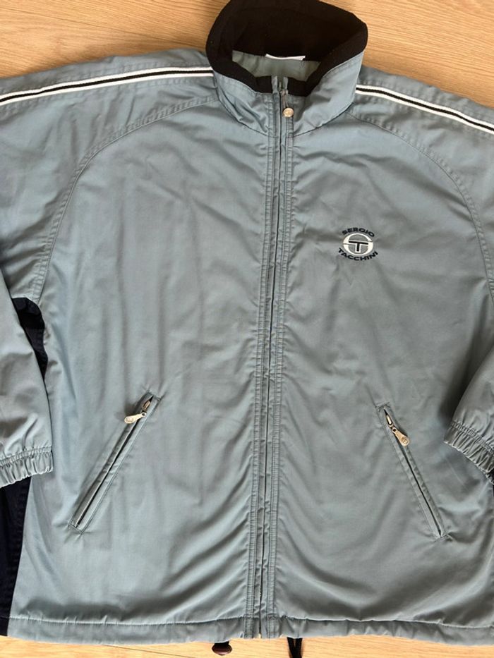 Veste Vintage Sergio Tacchini doublée – Années 90/2000 – Bleu clair – Taille XL (aussi L oversize) - photo numéro 3