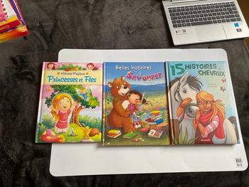 lot de trois livres, contes et histoires pour enfants filles