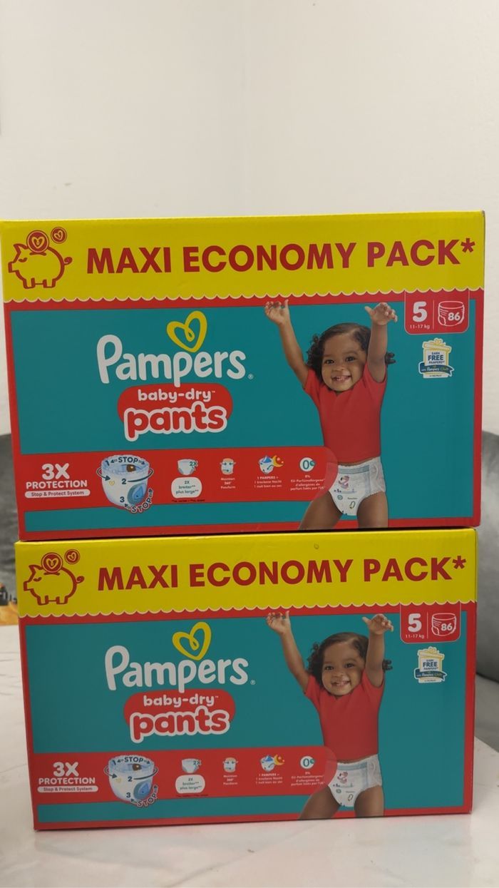 Lot 2 pack Pampers baby dry pants t5