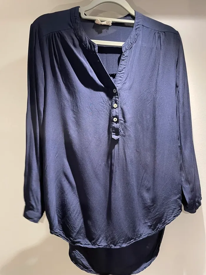 Chemisier bleu marine taille S de marque Melya Mélody très bon état