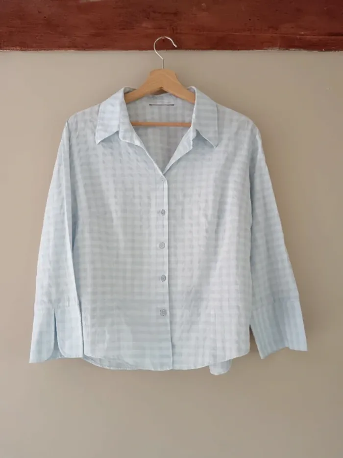 Chemise vichy bleu pâle - photo numéro 3