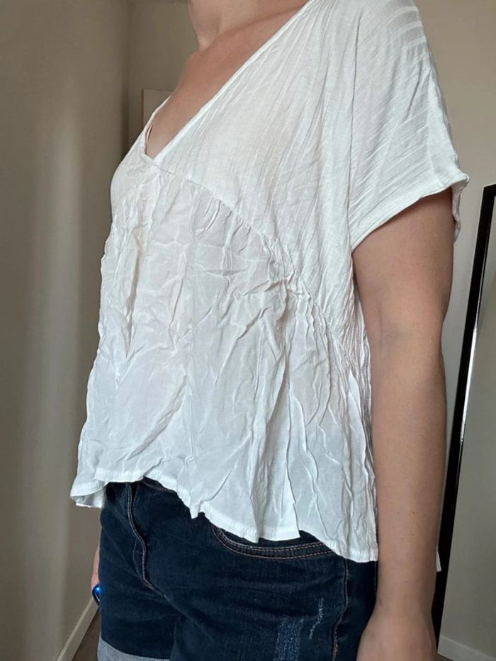 Zara Tee-shirt blanc coupe baby doll – Taille 36 – Très bon état - photo numéro 12