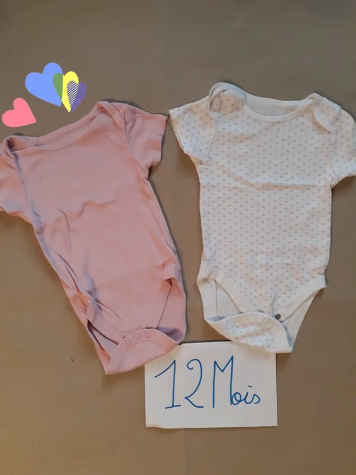 Lot 2 Bodys MC 12-18 Mois