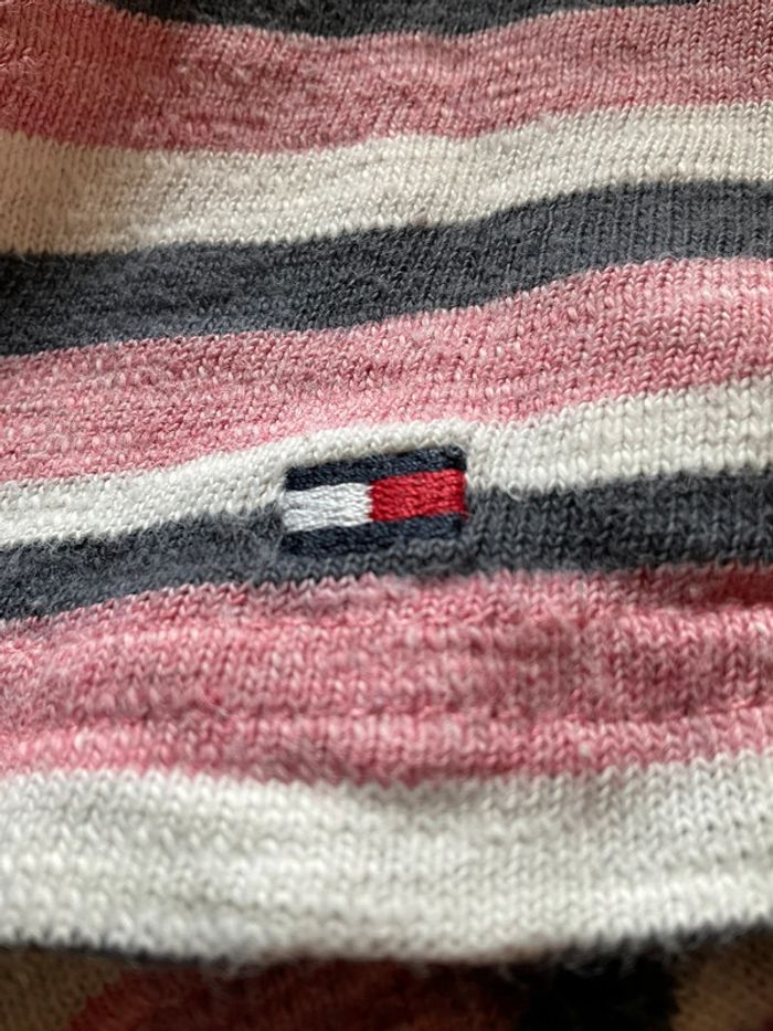 Polo rose, marine et blanc pour homme Tommy Hilfiger taille M 031 - photo numéro 3