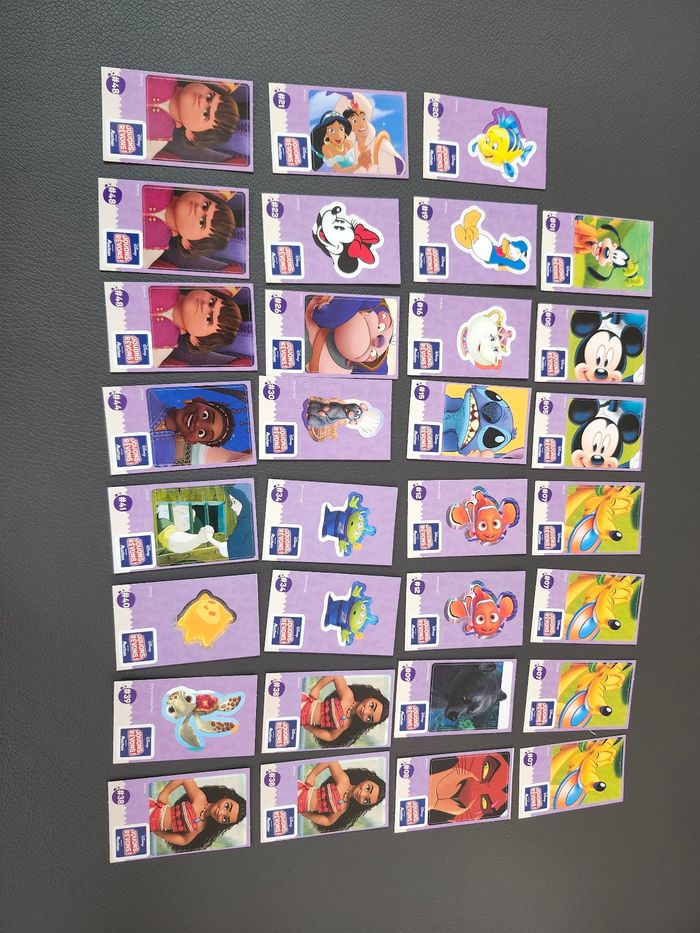 cartes autocollants lot ou unité  disney pixar enfant jouons rêvons auchan