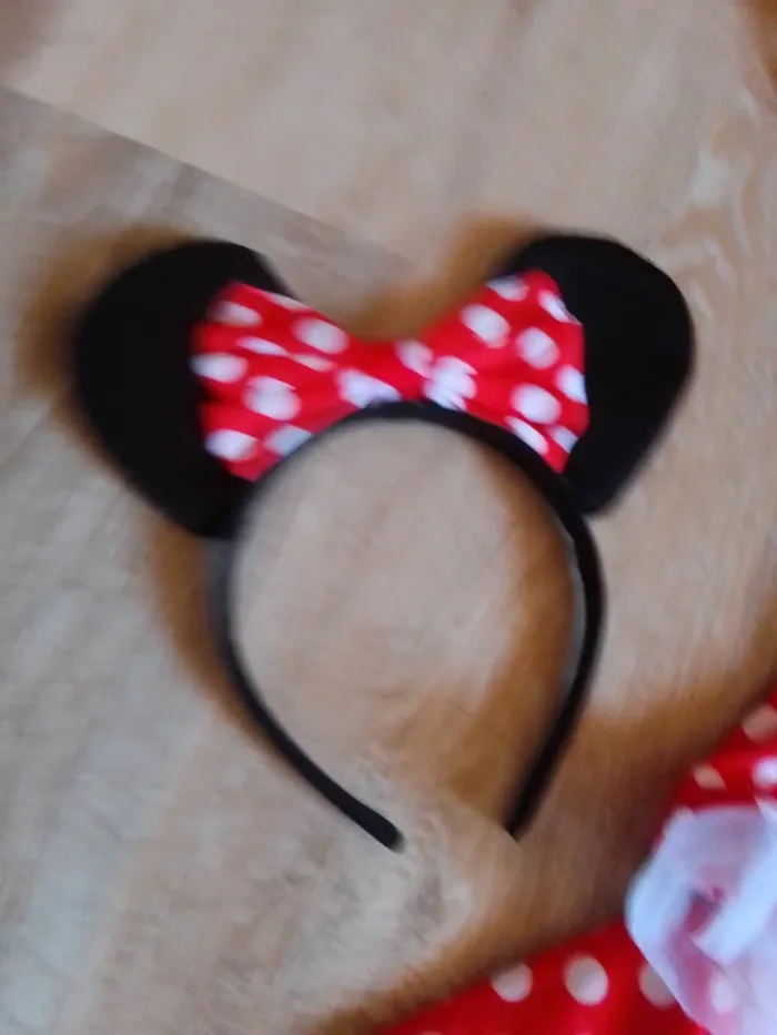 Déguisement fille 7 9 ans souris minnie année folle pois rouge blanc - photo numéro 4