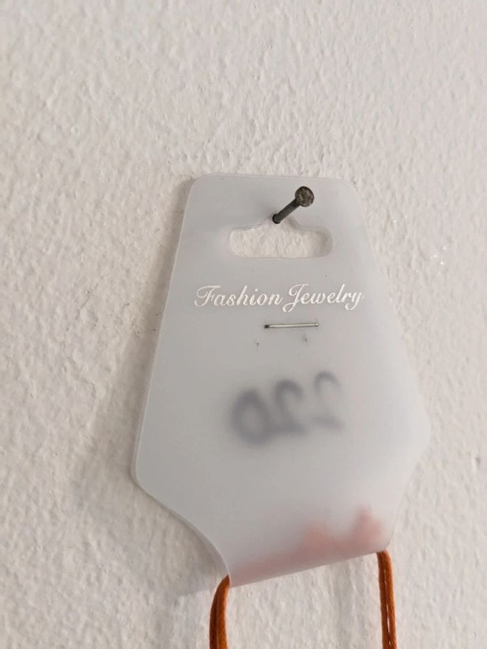 Collier sautoir Orange nacre - photo numéro 4