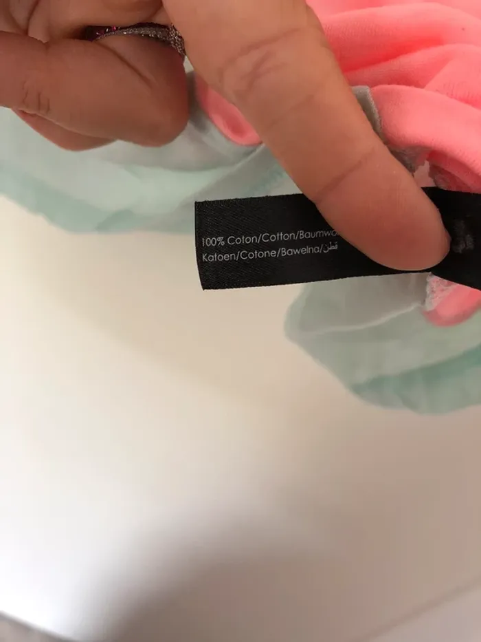 Débardeur bleu turquoise rose fluo Undiz taille M - photo numéro 7