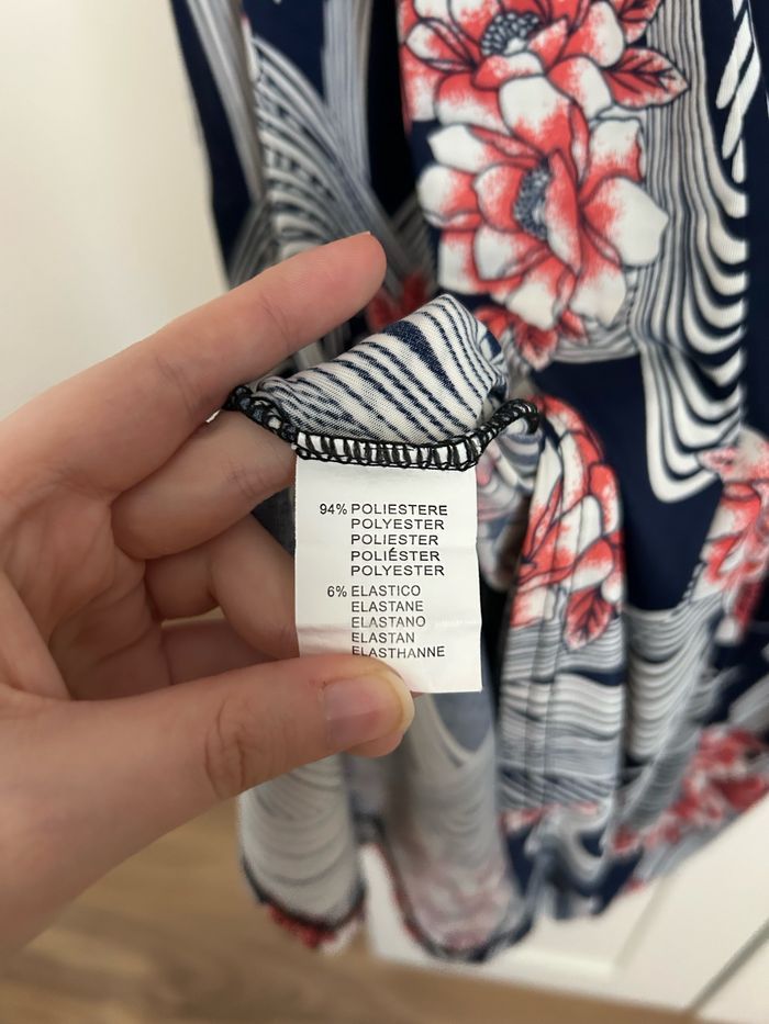 Robe longue marine à motifs Airisa Taille L - photo numéro 5