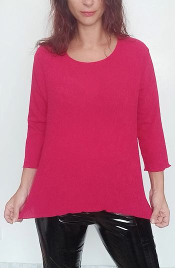 Haut en crêpe fushia taille 44