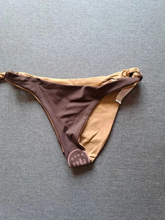 Maillot de bain / bikini réversible marron / beige en M - photo numéro 2