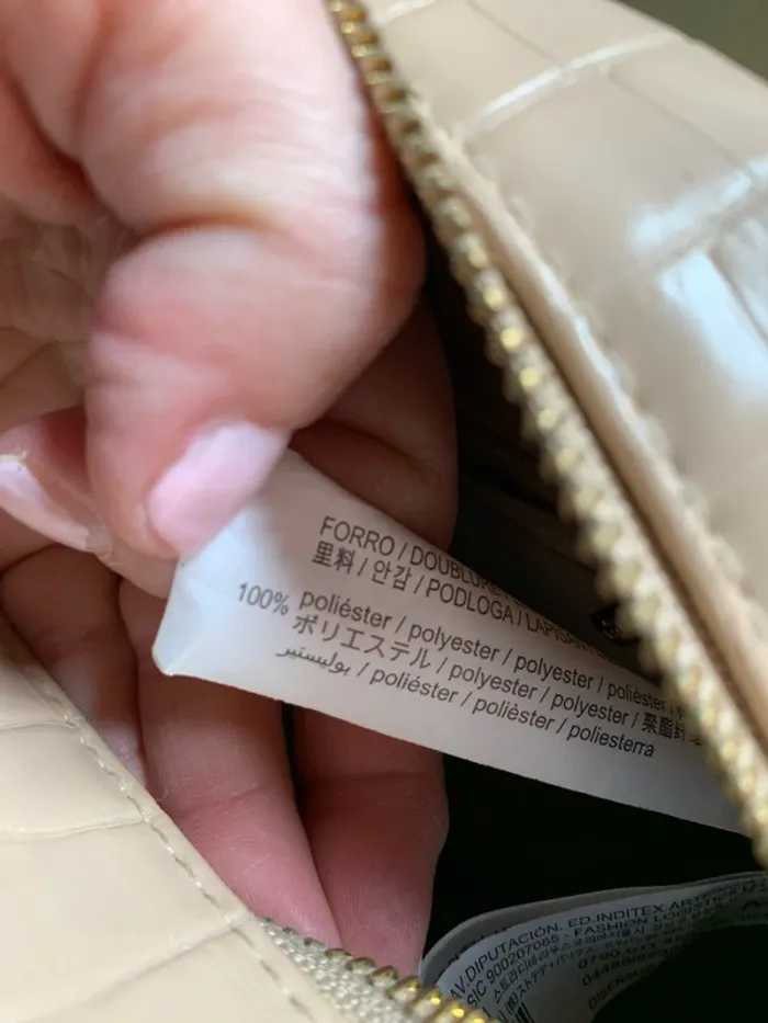 Sac bandoulière rigide femme beige rose - photo numéro 4